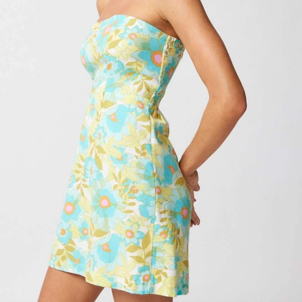 Billabong ! Green Simply The Best Floral Mini Dress